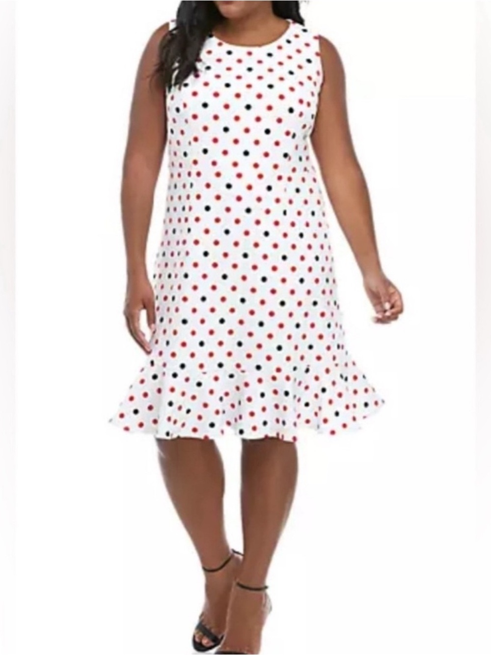 Nine West Polka Dot Fluted Hem Dress
Size 16 W